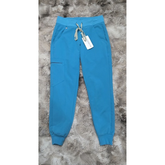 FIGS Aqua Blue Scrub Bottoms Women's Size XXS Pre-Loved - Picture 1 of 11